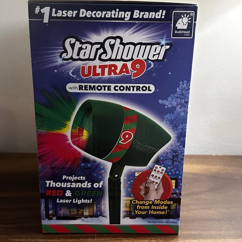 Star Shower Ultra 9 Outdoor Holiday Laser Light Show AS SEEN ON TV‎ 9 Modes NEW
